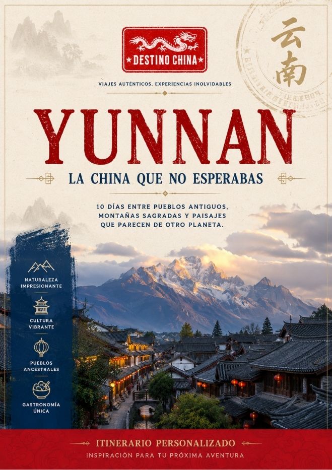 Itinerario para vacaciones en la ciudad de Yunnan, China.